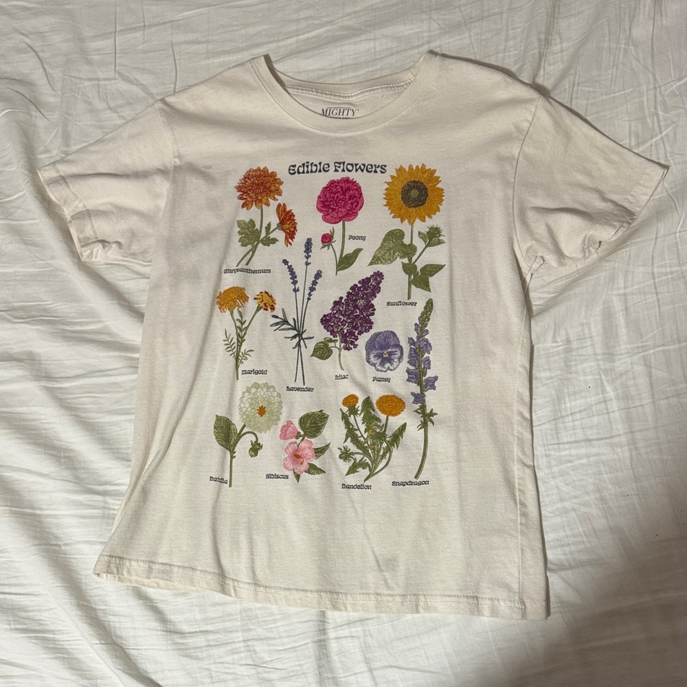 omighty Kids Floral Cream Tee